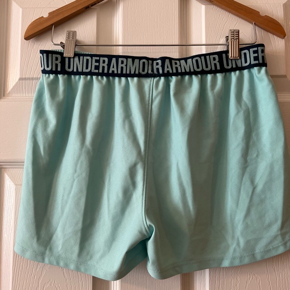 Women's Under Armour Play Up Shorts, Light Turquoise, Size M - Picture 2 of 7
